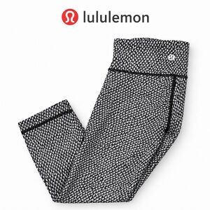 Lululemon Black & White Houndstooth Leggings | High Rise | Size 4